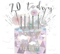Petite carte carrée avec enveloppe Anniversaire 70 bougies