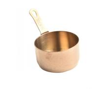Petite casserole de 100 ml en acier inoxydable avec trou de suspension et longue poignée, conçue pour une utilisation sur la cuisinière pour chauffer le lait, faire des sauces, du café et du beurre