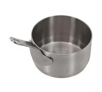 Petite casserole de 100 ml en acier inoxydable avec trou de suspension et longue poignée, conçue pour une utilisation sur la cuisinière pour chauffer le lait, faire des sauces, du café et du beurre