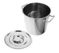 Petite Casserole en Acier Inoxydable 11,5 L avec Couvercle | Double Poignée, Fond Épais pour Meilleure Répartition Thermique, Cuisson Familiale sur Plaque, Soupe et Nouilles