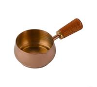 Petite casserole en acier inoxydable avec poignée en bois pour verser précisément les vinaigrettes, les sauces et l'huile chaude, design compact pour la cuisine quotidienne (or rose, 180 ml)