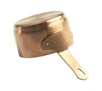 Petite casserole en acier inoxydable de 100 ml avec trou de suspension et longue poignée, adaptée pour la cuisson du lait, du beurre, du café, des sauces et des sauces sur la cuisinière (bronze S)