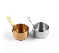Petite casserole en acier inoxydable de 100 ml pour mini sauce, pot à lait, casserole à sauce multifonction à manche long pour réchauffer le lait, les œufs bouillants, les soupes et les casseroles de
