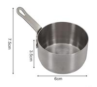 Petite casserole en acier inoxydable de 100 ml pour réchauffer le lait de bébé, la cuisson du porridge ou de la sauce, résistante à la chaleur, design lisse pour bords (argenté, M)