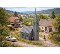 Petite chapelle - Bâtiment ferroviaire miniature imprimé en 3D à l'échelle HO. époque III et au-dessus.