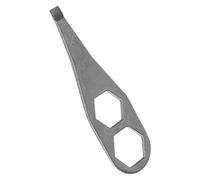 Petite Clé à Moulinet de Pêche en Alliage D’Aluminium Argenté | Outil Portable pour Réglages Rapides, Compatible Vis de Moulinet et Entretien de Boîte D’appâts