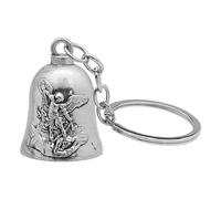 Petite clochette - Pendentif rétro en métal argenté, mini grelot vintage, accessoire porte-clés de bénédiction, design à suspendre pour sac à main, sac fourre-tout, décoration d'intérieur, fête
