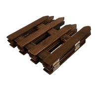 Petite Clôture de Jardin Extérieure Pliable en Bois, Café | Décor pour Jardin et Arrière-cour, Facile à Entretenir, à Démonter Nettoyer, Format Compact