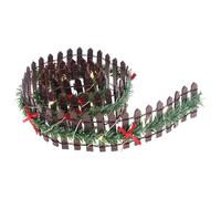 Petite clôture de piquets - Panneau de clôture en bois, configuration du pays des merveilles hivernal | Accessoires de jardin de fées, décors de paysage du village de vacances | Décoration rustique de