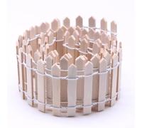 Petite clôture en bois pour maison de poupée et jardinage, pièces flexibles pour façonner des scènes de jardin miniatures uniques (couleur naturelle)
