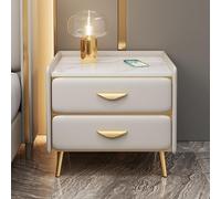 Petite commode étroite à 2 tiroirs pour chambre à coucher et salon, table d'appoint élégante ou table de canapé en marron clair pour économiser de l'espace