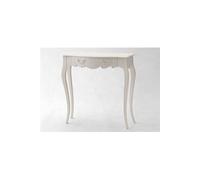 Petite console blanc cassé Apolline 80x25 Acajou - Amadeus - Blanc - Bois Blanc G