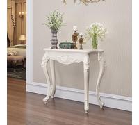 Petite console blanche, table d'entrée en bois manufacturé, armoire murale décorative en bois de cerisier nordique, convient pour porche, salon, chambre à coucher(Silver,70x34x86cm/27.6x13.4x34in)