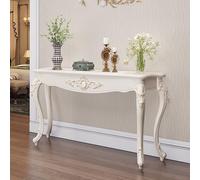 Petite console blanche, table d'entrée en bois manufacturé, armoire murale décorative en bois de cerisier nordique, convient pour porche, salon, chambre à coucher(Gold,160x34x86cm/63x13.4x34in)