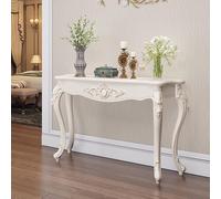 Petite console blanche, table d'entrée en bois manufacturé, armoire murale décorative en bois de cerisier nordique, convient pour porche, salon, chambre à coucher(Gold,100x34x86cm/39.4x13.4x34in)