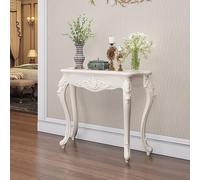 Petite console blanche, table d'entrée en bois manufacturé, armoire murale décorative en bois de cerisier nordique, convient pour porche, salon, chambre à coucher(Silver,80x34x86cm/31.5x13.4x34in)