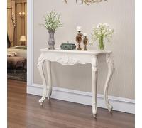 Petite console blanche, table d'entrée en bois manufacturé, armoire murale décorative en bois de cerisier nordique, convient pour porche, salon, chambre à coucher(Silver,90x34x86cm/35.4x13.4x34in)