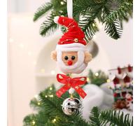 Petite couronne de Noël avec clochette, cure-pipes vertes, 17 cm, couronne de Noël pour porte d'entrée, cuisine, fenêtre d'intérieur, cadeau créatif, décorations de sapin de Noël