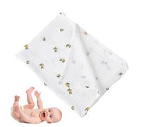 Petite couverture en mousseline,Petite couverture Emmaillotage de réception | Couverture d'emmaillotage Lange d'emmaillotage unisexe en mousseline dou D