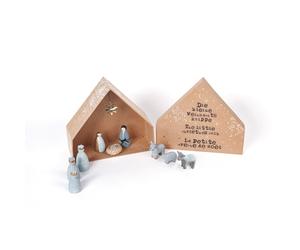 Petite Crèche de Noël Good old friends, Designer Sarah Baumann, 19x21x7 cm
