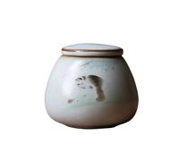 Petite crémation pour cendres d'animaux domestiques en céramique pour chien et chat adulte - Urne funéraire miniature pour partager les cendres d'animaux de compagnie (Fiscal)
