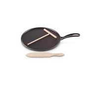 Petite crêpière en fonte émaillée 27 cm Noir Mat
