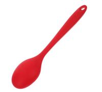Petite Cuillère Cuisine en Silicone Rouge pour Soupes et Marmites | Prise Confortable, Surface Lisse sans Bavures, Format Compact Suspendu, pour Préparer les Aliments et Servir à Table
