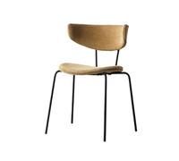Petite cuisine et salle à manger Dining Kitchen Vintage Corduroy Seat with Upholstered Back, Modern Mid Century Living Room Side Chairs, Classic Design with Ergonomic Comfort Mobilier de maison(Yellow