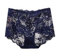 Petite Culotte Dentelle Fleurie, Taille Haute, Transparente, couvrante, Respirante, Douce#Z