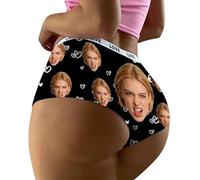 Petite Culotte St Valentin, Coeurs imprimés, Dentelle, Douce, Extensible#Z