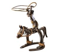 Petite Déco Western Décoration western, statuette de cheval en fer faite à | Statuette de Collection Poney Cowboy pour maison salon appartement centre de table bureau dortoir chambre étagè