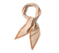 Petite Écharpe en Forme de Diamant 100% Cachemire, Foulard en Tricot Super Doux et Chaud pour Femme Fille, Echarpe Triangle Printemps Automne Polyvalente Echarpes à Col Cour, Meilleur Cadeau Beige