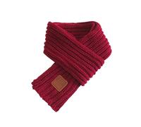 Petite écharpe tricotée automne et hiver simple tendance de l'écharpe courte en cuir pour femme étiquette Dhd788, bordeaux, taille unique