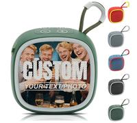 Petite Enceinte Bluetooth Personnalisée avec Photo Texte Nom, Enceinte Bluetooth Portable, Bluetooth Speaker, Qualité Audio HD & Grande Autonomie, Idéal pour Maison l'Extérieur Voyages Sport (Vert)