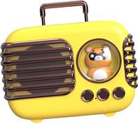Petite enceinte Bluetooth rétro mignonne Mini Luggage Mini Speaker Creative Vintage Lovely Small Speaker Yellow