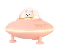 Petite enceinte Bluetooth sans fil Bluetooth 5.4 avec veilleuse, port USB, AUX, fente pour carte TF, rose