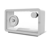 Petite Enceinte RGB De Bureau, Enceinte Bluetooth Transparente, avec 5 Modes, Entrée Audio AUX, Lumières 7 Couleurs, Prise D'entrée Audio 3,5 Mm, pour Home Cinéma, Bureaux, Cafés