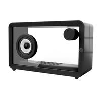 Petite Enceinte RGB De Bureau, Enceinte Bluetooth Transparente, avec 5 Modes, Entrée Audio AUX, Lumières 7 Couleurs, Prise D'entrée Audio 3,5 Mm, pour Home Cinéma, Bureaux, Cafés