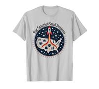 Petite Entreprise étoilée T-Shirt, Homme, Argent, L