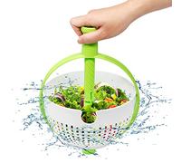Petite essoreuse à salade, panier de vidange rotatif rapide et facile, séchoir à légumes, nettoyeur de fruits, filtre de lavage de légumes de cuisine avec poignée pliable - Déshydratation centrifuge