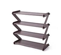 Petite étagère à chaussures en forme de Z - Tissu non tissé pour dortoirs d'étudiants Design compact Couleur café Parfait pour la maison et l'université