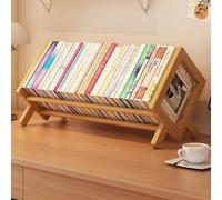 Petite Étagère De Bureau Autoportante, Organiseur De Bibliothèque De Bureau, Étagère De Rangement De Livres De Table En Bois Pour Petits Espaces, Présentoir De CD/magazines/livres De Cuisine(50x21x14.