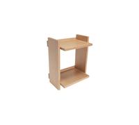 Petite étagère murale en bois clair beige, 2 étagères, à fixer - Hübsch, Forma - 34x24x44 cm