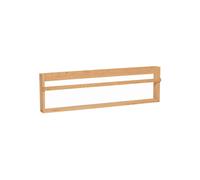 Petite étagère murale en bois de chêne clair beige, 1 étagère, avec rangement, à fixer, haut - Hübsch, Display - 110x9x32 cm