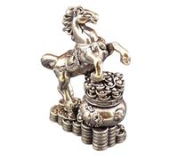 Petite figurine de cheval - Sculpture rétro en laiton pour collectionneurs | Laiton massif avec détails finement sculptés, mini pièce d'accent de table avec signification de style symbolique et