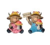 Petite Figurine de Vache | 2 Pièces en Résine Décorations Mignonnes pour Style Ferme,Décoration de Jardin sur le Thème de la Vache - Pour Bureau Jardin Salon Appartement et Cadeau d'Anniversaire ou Fê