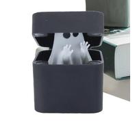 Petite figurine fantôme farce dans une boîte - Figurine d'Halloween pour bibliothèque, table à manger, bureau, fête, améliorer l' des vacances et effrayer les invités