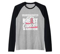 Petite-Fille d'une guerrière du Cancer du Sein Pink Breast Cancer Manche Raglan