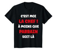 Petite fille je suis la chef Humour filleule Parrain T-Shirt