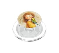 Petite Fille paisible avec Perruche PopSockets PopGrip pour MagSafe